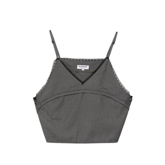 26SS La Piscine 민소매 티셔츠 LS261WT010 RA013 102 GREY