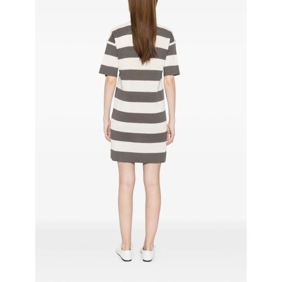 26SS 아미 코튼 폴로 드레스 FDR667 KN0153 A152 GREY NEUTRALS - AMI