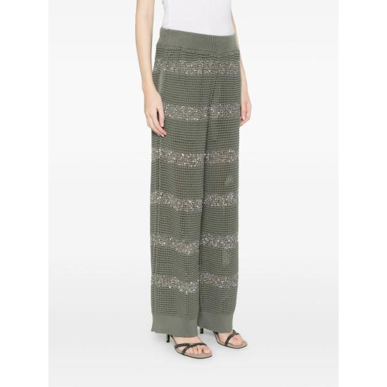 26SS 브루넬로 쿠치넬리 플레어 팬츠 M58772889 COC75 GREEN - BRUNELLO CUCINELLI