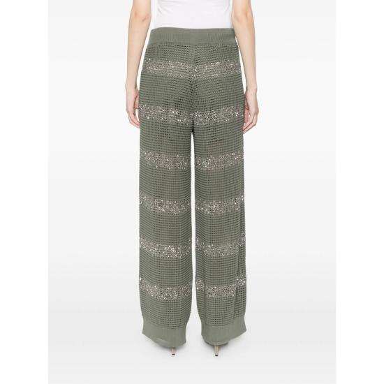 26SS 브루넬로 쿠치넬리 플레어 팬츠 M58772889 COC75 GREEN - BRUNELLO CUCINELLI