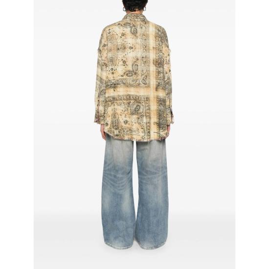 26SS 알13 셔츠 R13WR075 R793B KHAKI NEUTRALS BLACK - R13