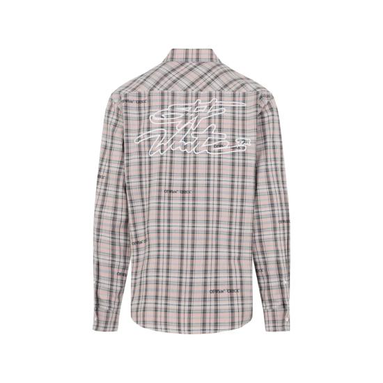 26SS 오프화이트 긴팔 셔츠 44XGE04MS26 F001 680 NEUTRALS PINK - OFF WHITE