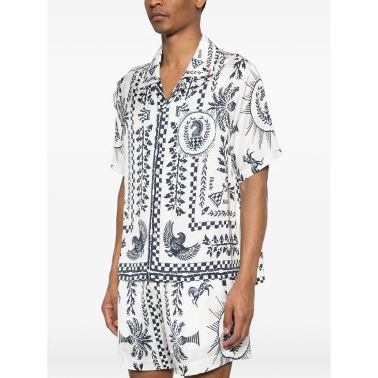 26SS 루드 반팔 셔츠 RHSS26SR02358 1741 WHITE BLUE - RHUDE