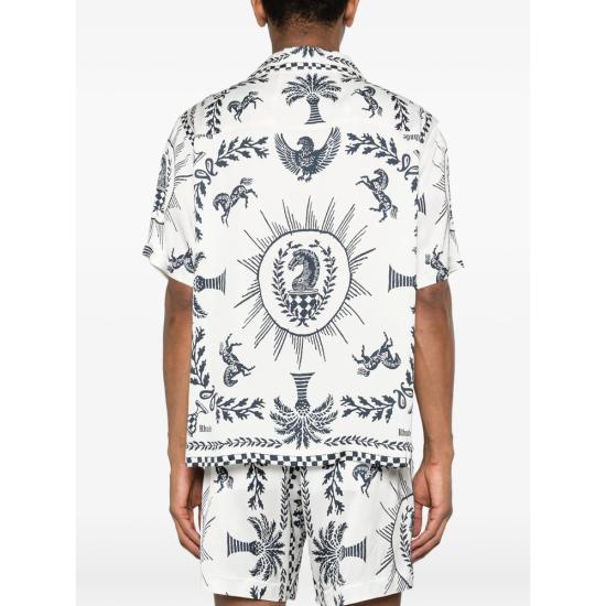 26SS 루드 반팔 셔츠 RHSS26SR02358 1741 WHITE BLUE - RHUDE