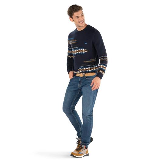  하몬트앤블레인 긴팔 티셔츠 HRI475030906 801 BLU BLUE - HARMONT & BLAINE