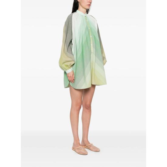 26SS Marrakshi Life 미디 원피스 HS25 036 STR27 GREEN YELLOW - MARRAKSHI LIFE