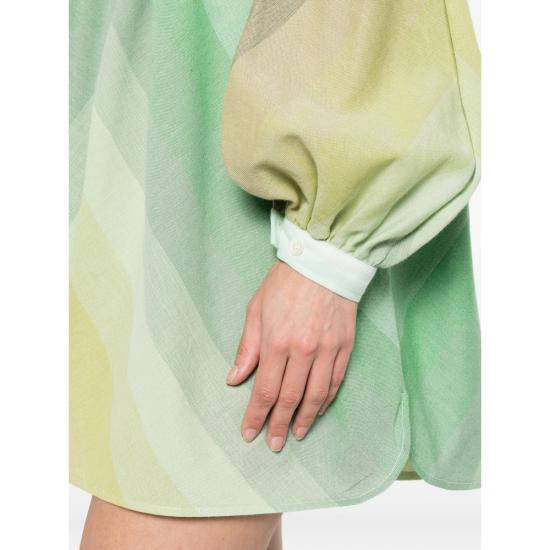 26SS Marrakshi Life 미디 원피스 HS25 036 STR27 GREEN YELLOW - MARRAKSHI LIFE