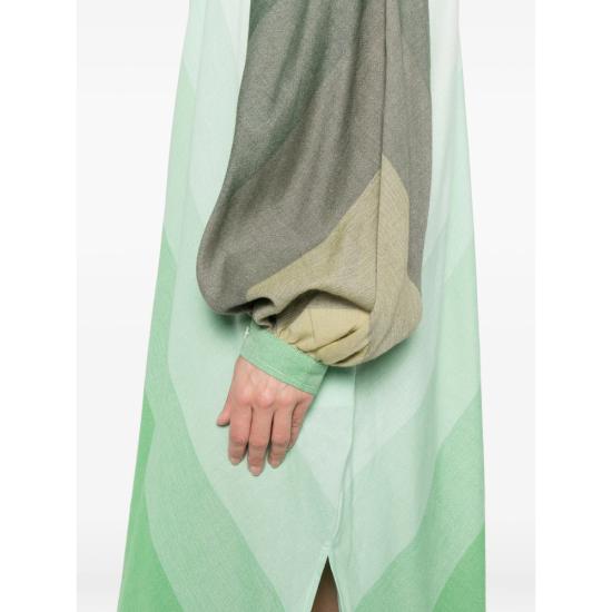 26SS Marrakshi Life 미디 원피스 HS25 004 STR28 GREEN WHITE - MARRAKSHI LIFE