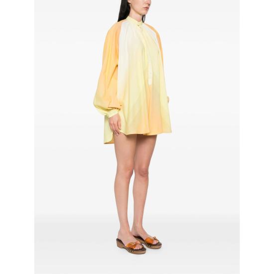 26SS Marrakshi Life 미디 원피스 HS25 035 STR39 YELLOW ORANGE - MARRAKSHI LIFE