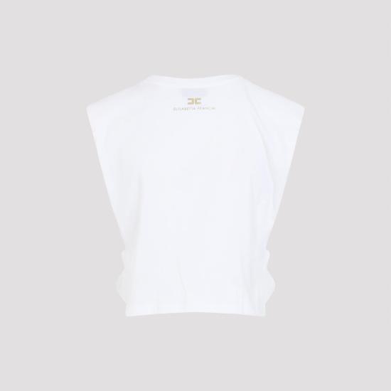 26SS 엘리자베타프랜치 반팔 티셔츠 MA01161E2 270 GESSO WHITE - ELISABETTA FRANCHI