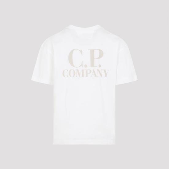26SS 씨피 컴퍼니 30/1 저지 숏슬리브 로고 티셔츠 20CMTS086A 005100W 103 GAUZE WHITE - C.P. COMPANY