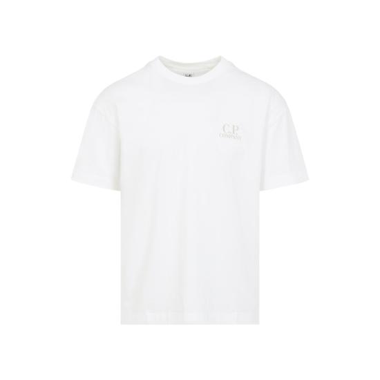 26SS 씨피 컴퍼니 30/1 저지 숏슬리브 로고 티셔츠 20CMTS086A 005100W 103 GAUZE WHITE