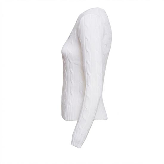 26SS 폴로 랄프로렌 포니 로고 피마코튼 케이블 니트 스웨터 211971869007 007 BIANCO - POLO RALPH LAUREN