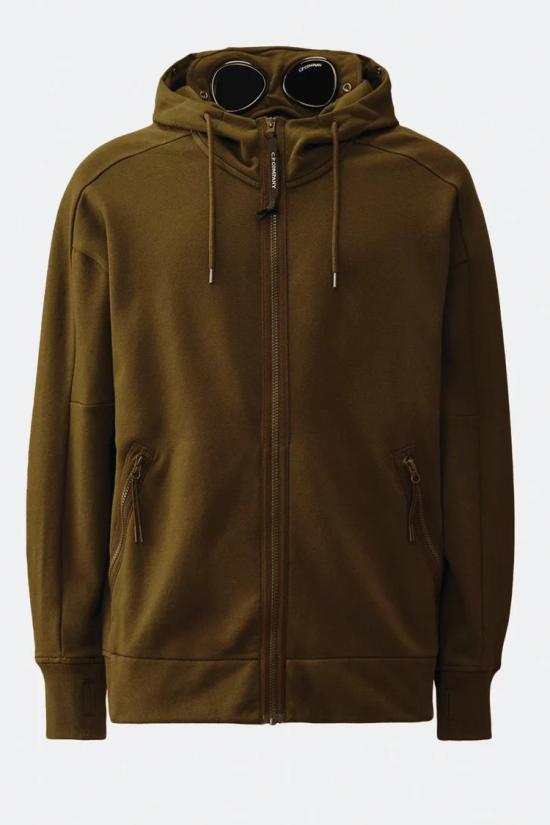 26SS 씨피 컴퍼니 다이애그널 레이즈드 플리스 고글 스웨트셔츠 RCCMSS715A005086W 683 GREEN - C.P. COMPANY