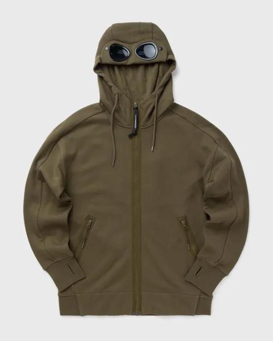 26SS 씨피 컴퍼니 다이애그널 레이즈드 플리스 고글 스웨트셔츠 RCCMSS715A005086W 683 GREEN