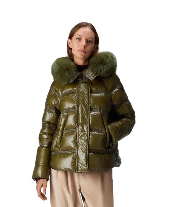 25FW 페트레이 숏패딩 TAKAN MID FUR 689 VERDE GREEN - PEUTEREY