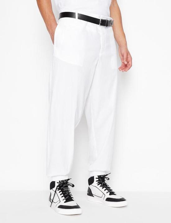  알마니 스트레이트 팬츠 3LZP47 1100 BIANCO WHITE - ARMANI