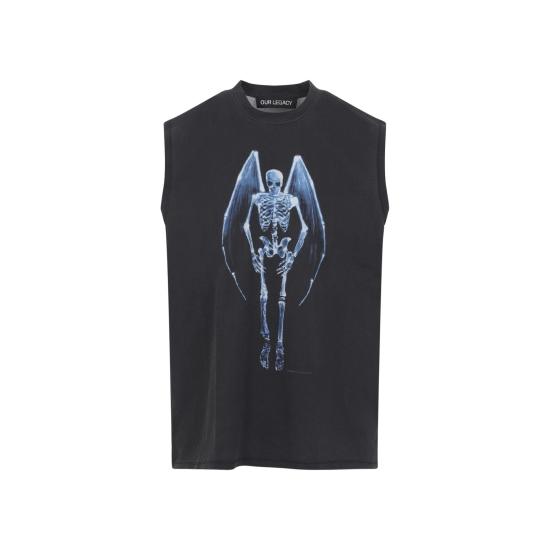 26SS 아워레가시 브리드 탱크 폴른 엔젤 프린트 M2266BF FALLEN ANGEL PRINT BLACK