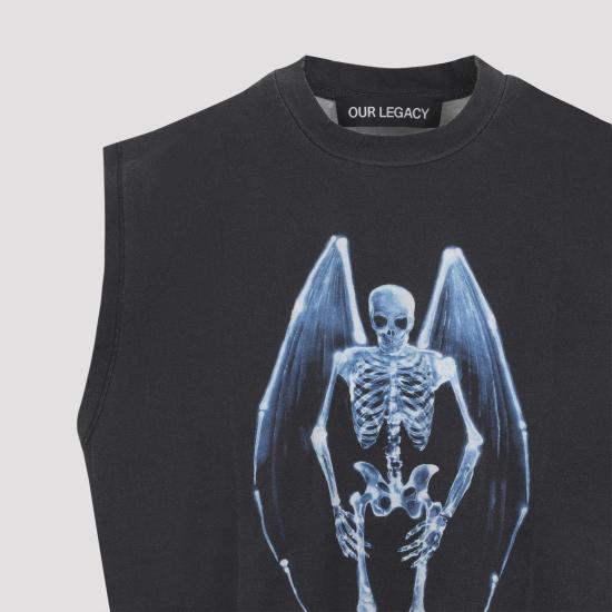 26SS 아워레가시 브리드 탱크 폴른 엔젤 프린트 M2266BF FALLEN ANGEL PRINT BLACK - OUR LEGACY