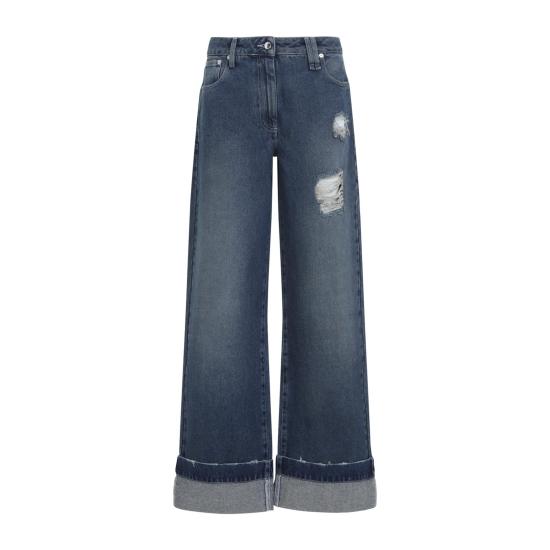 25FW 시몬로샤 데님 팬츠 4164 1231D DISTRESSED BLUE