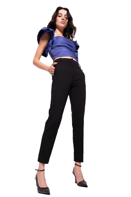  핑코 스트레이트 팬츠 BELLO PUNTO STOZ99 BLACK - PINKO