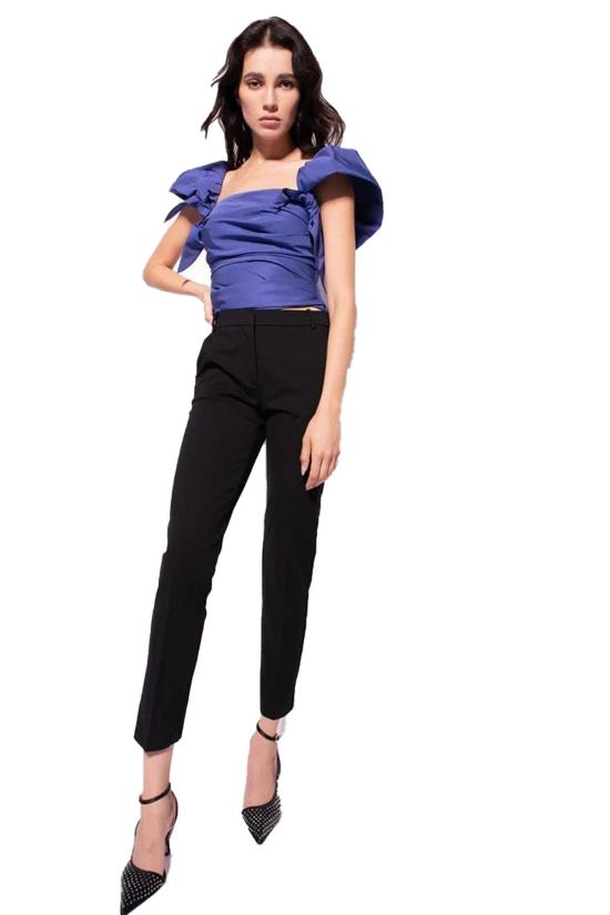  핑코 스트레이트 팬츠 BELLO PUNTO STOZ99 BLACK - PINKO