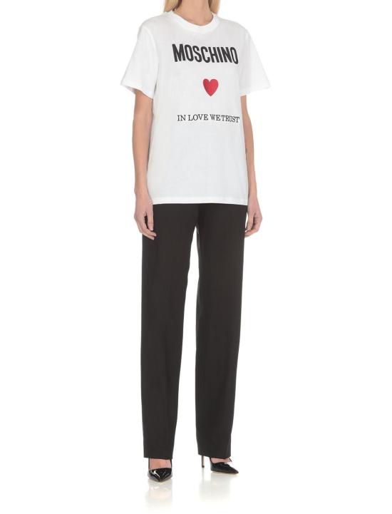 SPRING SUMMER 모스키노 반팔 티셔츠 0703 05412001 BIANCO - MOSCHINO