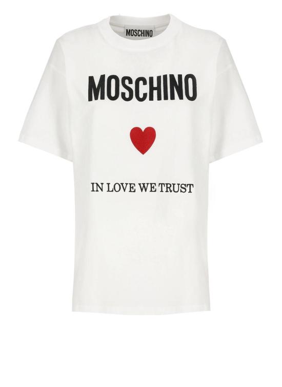 SPRING SUMMER 모스키노 반팔 티셔츠 0703 05412001 BIANCO