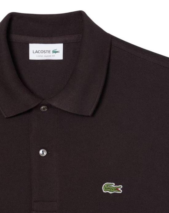 26SS 라코스테 클래식 핏 피케 폴로 셔츠 L1212 3LA MARRONE BROWN - LACOSTE