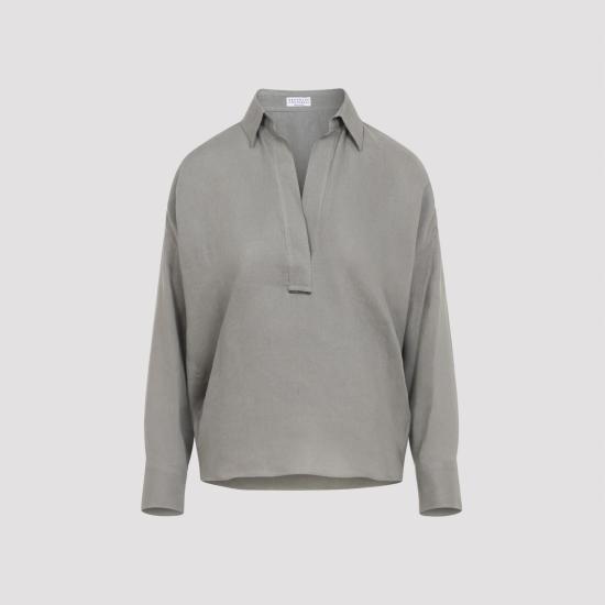 26SS 브루넬로 쿠치넬리 셔츠 MA698MQ705 C1063 KHAKI GREEN - BRUNELLO CUCINELLI