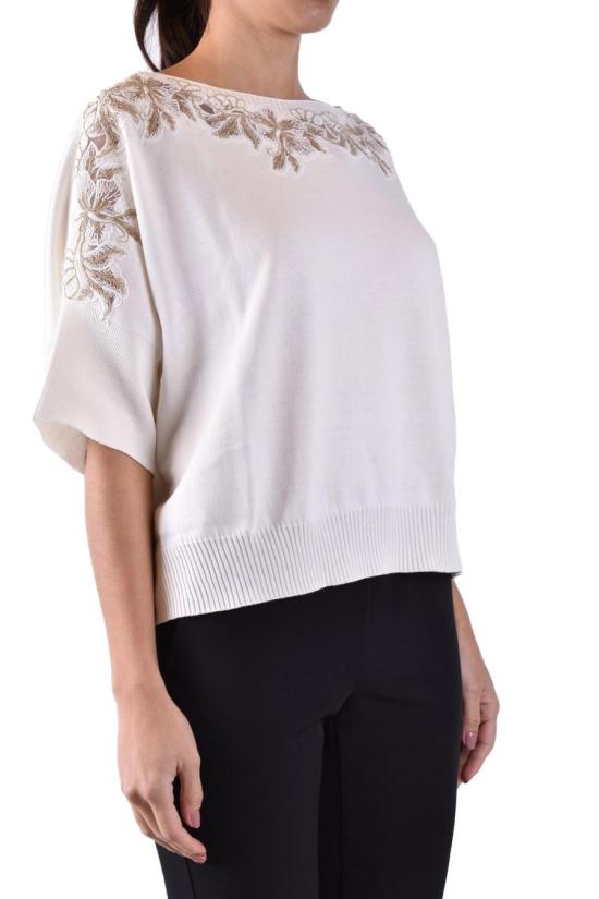  에르마노 설비노 스웨터 D44EM004E8 E80MF291 OFF WHITE - ERMANNO SCERVINO