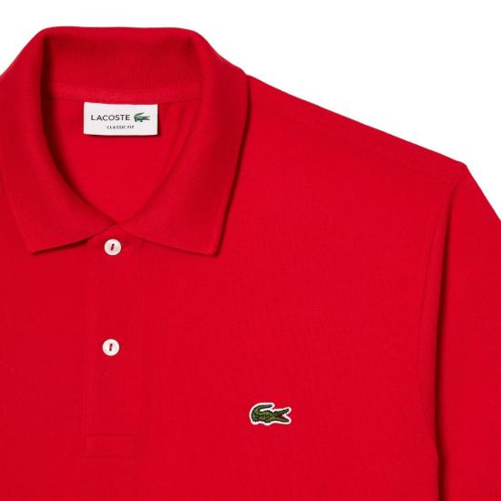  라코스테 클래식 롱슬리브 폴로 셔츠 L1312 240 ROSSO RED - LACOSTE