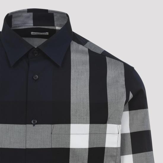 26SS 버버리 체크 코튼 셔츠 8073216 A1968 NAVY IP CHECK NUDE NEUTRALS - BURBERRY