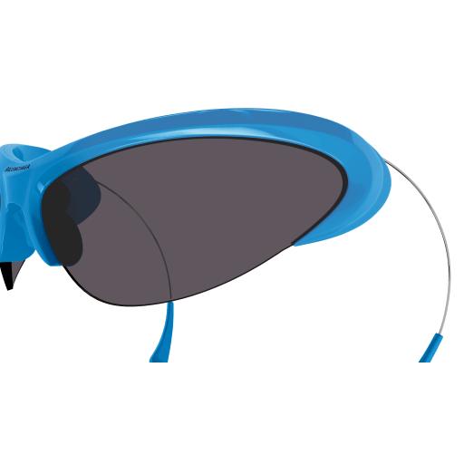 26SS 발렌시아가 선글라스 BB0232S 004 LIGHT BLUE SILVER GRE - BALENCIAGA