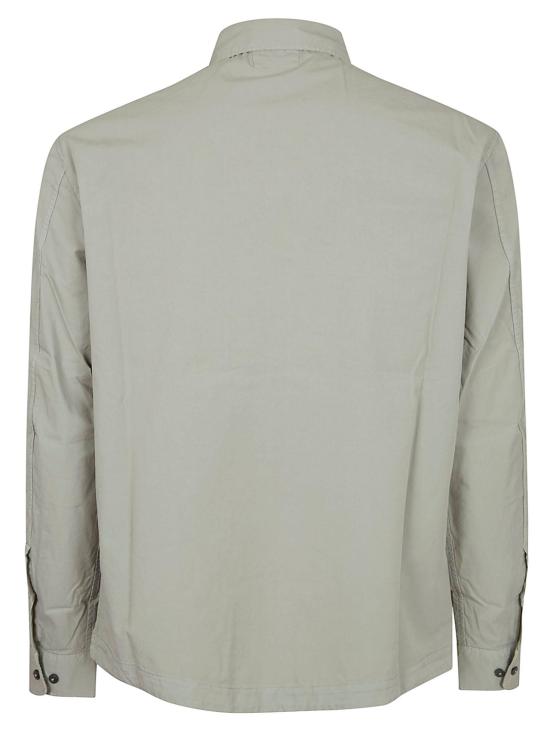26SS 씨피 컴퍼니 오가닉 개버딘 지퍼 렌즈 오버셔츠 20CMOS156A 110143G 904 DOVE NUDE NEUTRALS - C.P. COMPANY