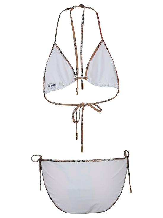 26SS 버버리 체크 트리밍 비키니 8070464 WHITE - BURBERRY