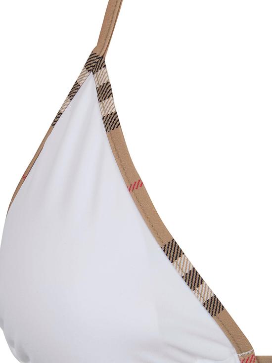 26SS 버버리 체크 트리밍 비키니 8070464 WHITE - BURBERRY