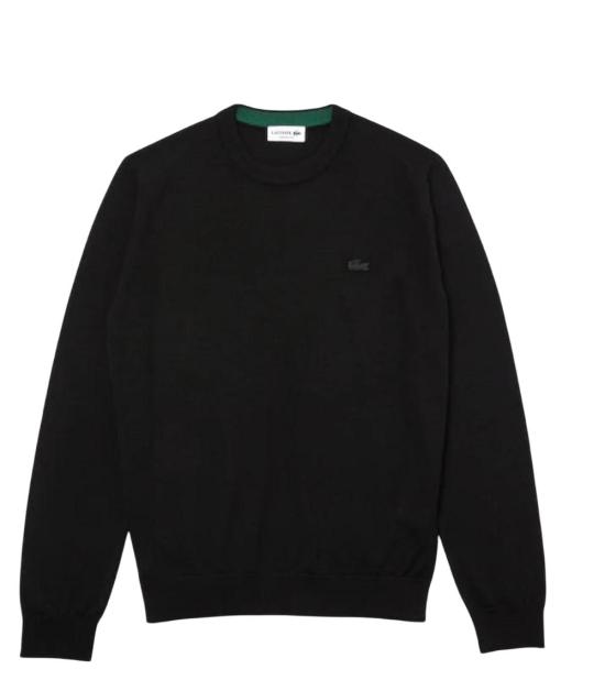  라코스테 메리노울 크루넥 스웨터 AH1969 031 NERO BLACK