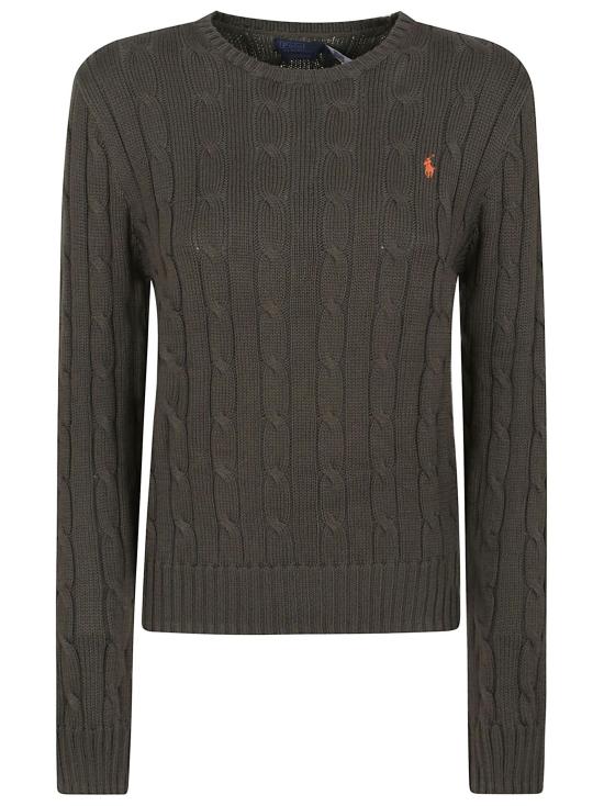 26SS 폴로 랄프로렌 포니 로고 피마코튼 케이블 니트 스웨터 211971869 501 HARVEST OLIVE GREEN