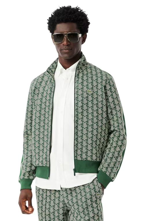 25FW 라코스테 모노그램 집업 스웨트셔츠 SH1368 D1R VERDE GREEN - LACOSTE
