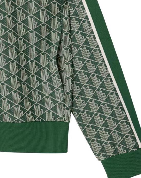 25FW 라코스테 모노그램 집업 스웨트셔츠 SH1368 D1R VERDE GREEN - LACOSTE
