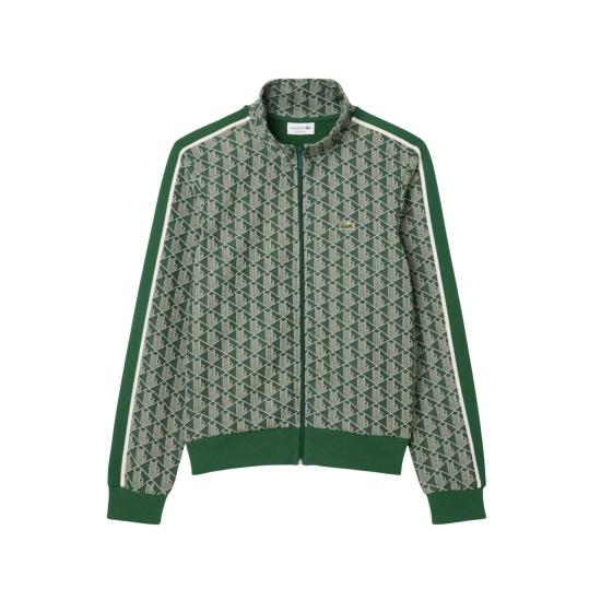 25FW 라코스테 모노그램 집업 스웨트셔츠 SH1368 D1R VERDE GREEN