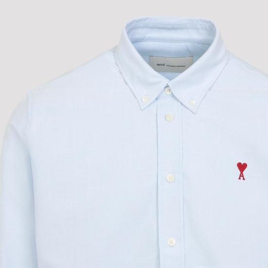 26SS 아미 ADC버튼 다운 셔츠 BFUSH063 CO0031 450 BLEU CIEL BLUE - AMI