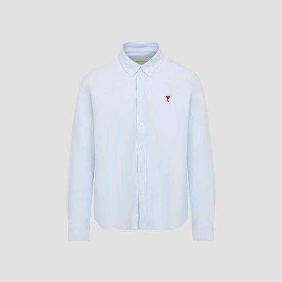 26SS 아미 ADC버튼 다운 셔츠 BFUSH063 CO0031 450 BLEU CIEL BLUE - AMI