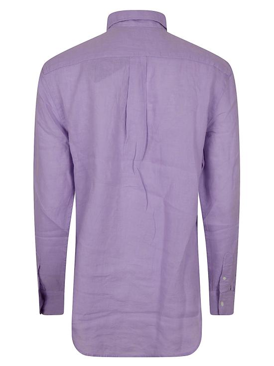 26SS 폴로 랄프로렌 포니 자수 리넨 셔츠 (211970730009) 211970730 513 LIGHT MAUVE PINK PURPLE - POLO RALPH LAUREN