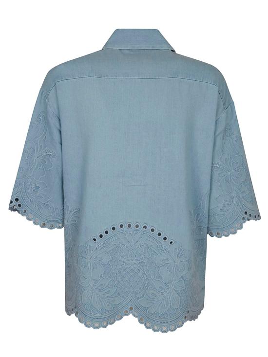 26SS 짐머만 셔츠 7214TRS263 ICESTM ICE STORM BLUE - ZIMMERMANN