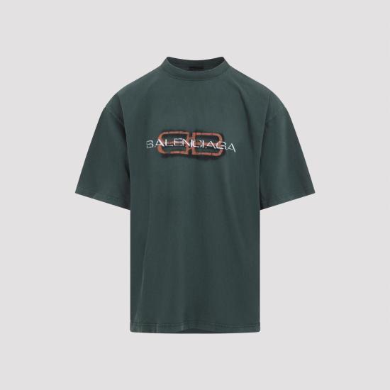 26SS 발렌시아가 폴로 티셔츠 764235 TTVD6 3004 DARK GREEN - BALENCIAGA