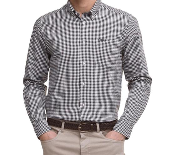 25FW 바버 셔츠 MSH5027 MSHBR17 BIANCO MARRONE - BARBOUR