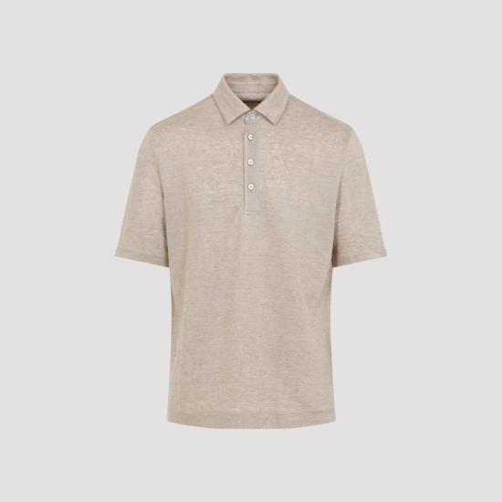 26SS 에르메네질도제냐 폴로 티셔츠 UH352A3 H770 N02 BEIGE MEDIO NUDE NEUTRALS - ERMENEGILDO ZEGNA