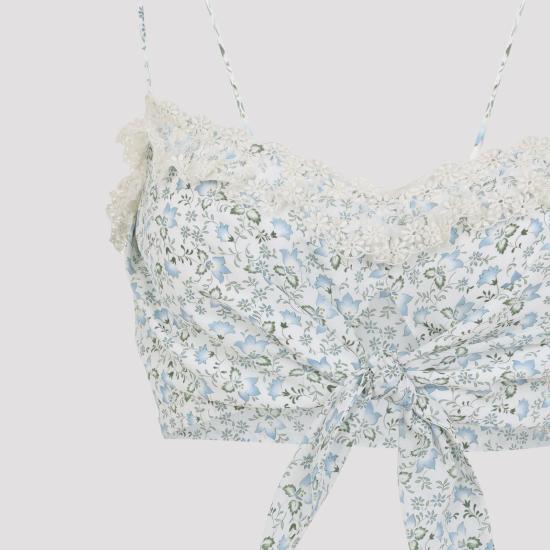 26SS 에르마노 설비노 탑 D482L393APXWE S4837 ST FIORI MULTICOLOUR - ERMANNO SCERVINO